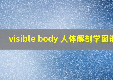 visible body 人体解剖学图谱